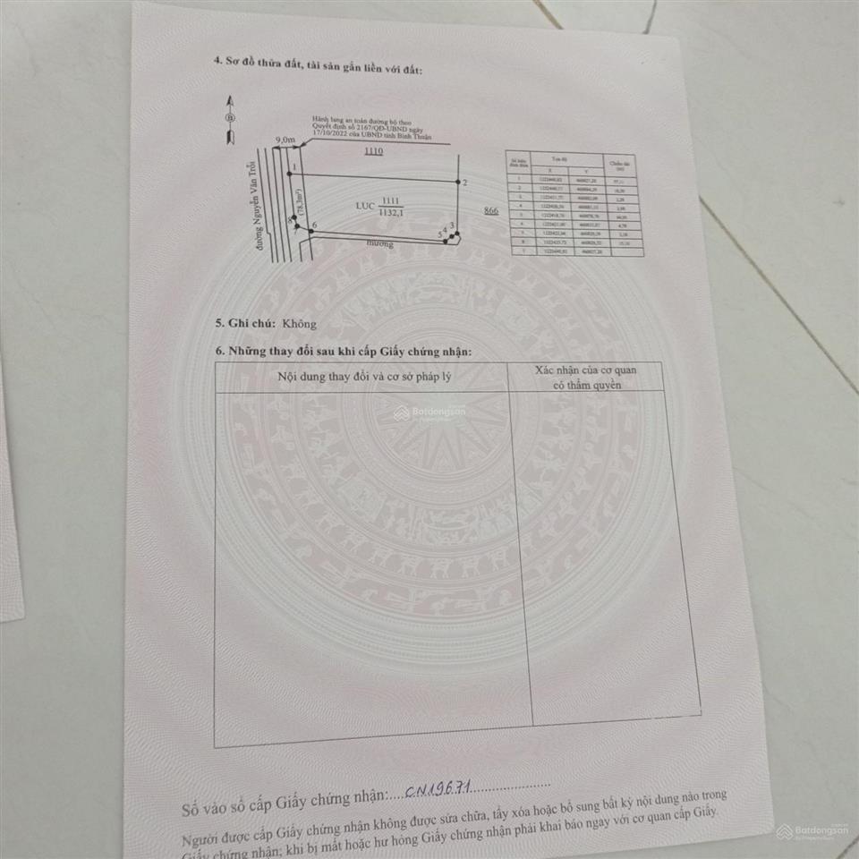 Đất mặt tiền đường nhựa nguyễn văn trỗi thị trấn ma lâm bình thuận