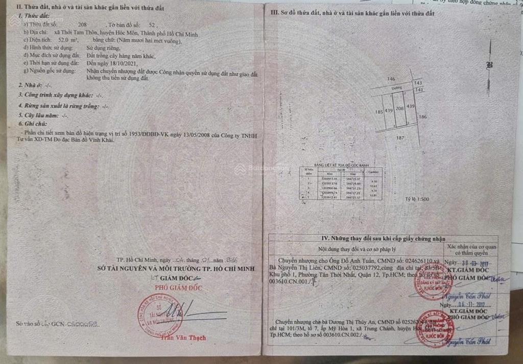 Bán nhà sổ hồng riêng thới tam thôn hóc môn 52m2, 3 pn giá 2,150 tỷ