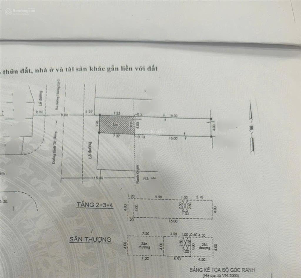 Bán nhà mặt tiền bình trị đông  bình tân