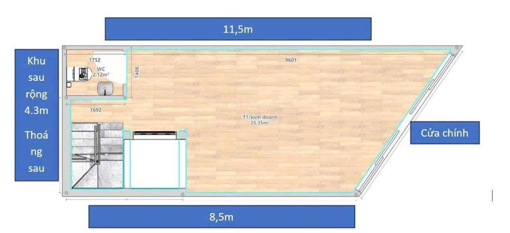 Bán nhà mặt phố đường quy hoạch 2.5 tiềm năng tăng giá cao