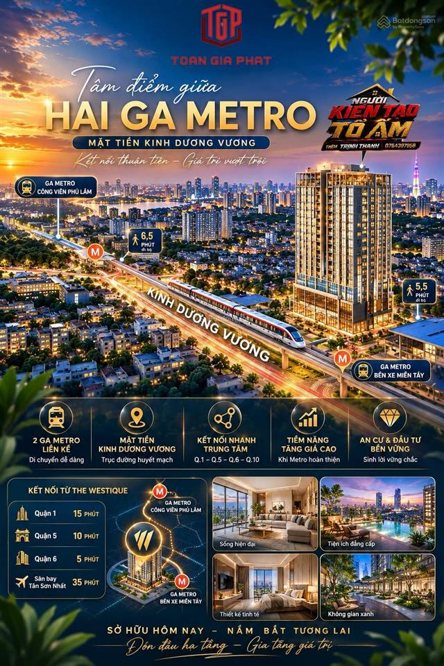 Chỉ với 320tr sở hữu căn hộ 1 pn nằm giữa hai cổng lên xuống ga metro ngay đường kinh dương vương