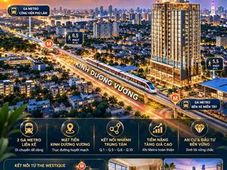 Chỉ với 320tr sở hữu căn hộ 1 pn nằm giữa hai cổng lên xuống ga metro ngay đường kinh dương vương