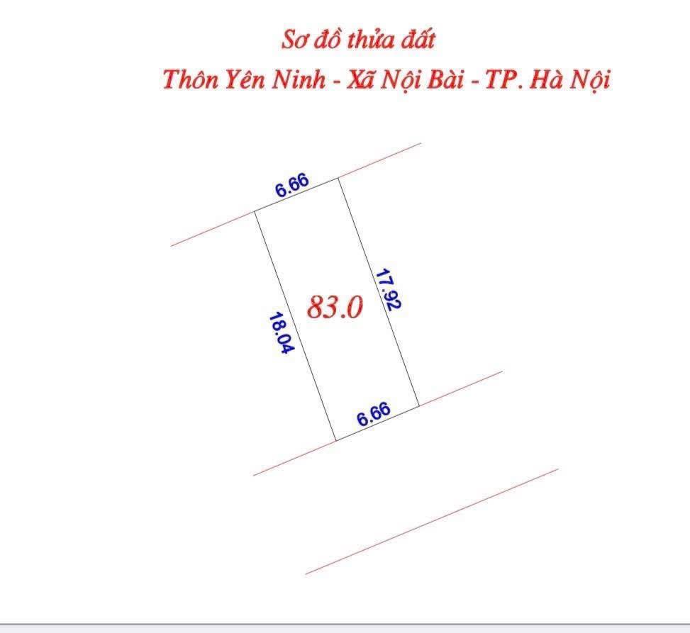 Bán đất nền 2,6 tỷ xã nội bài, hà nội
