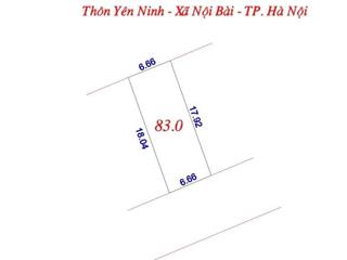 Bán đất nền 2,6 tỷ xã nội bài, hà nội