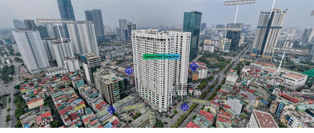 Bán gấp căn hộ tòa central field trung kính dt 68m2, 2 pn, tầng trung, view thoáng, nội thất đẹp