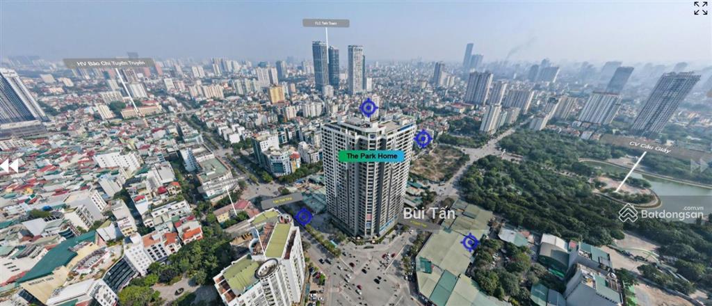 Bán căn hộ chung cư tòa the park home dt 80.5m2, thiết kế 2 ngủ 2wc, căn góc thoáng, nội thất đẹp