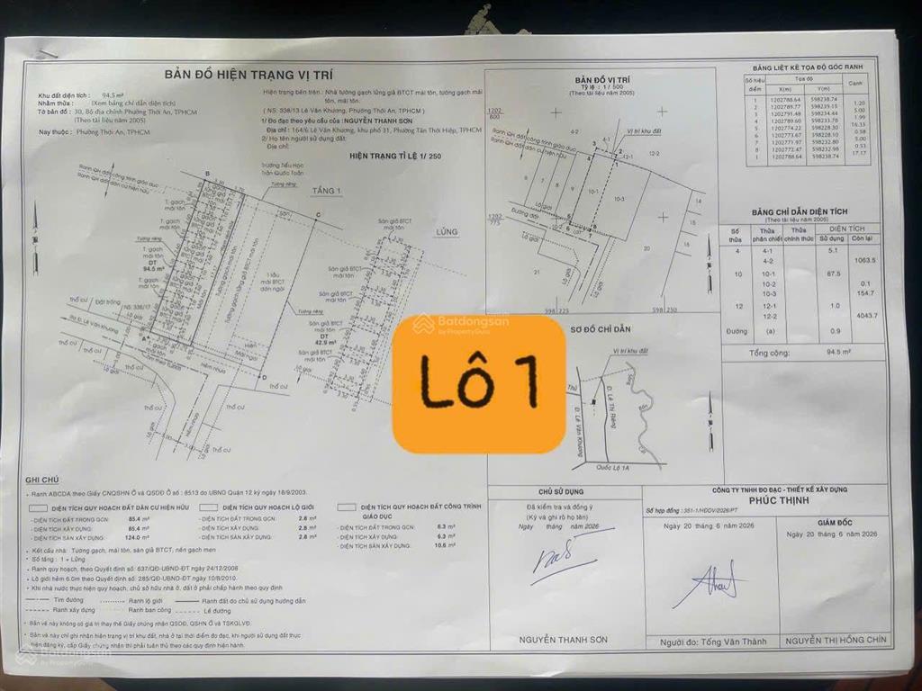 Hàng hiếm 1/ lê văn khương. đất đẹp, hẻm 6m thông xe hơi. giá 4,35 tỷ.
