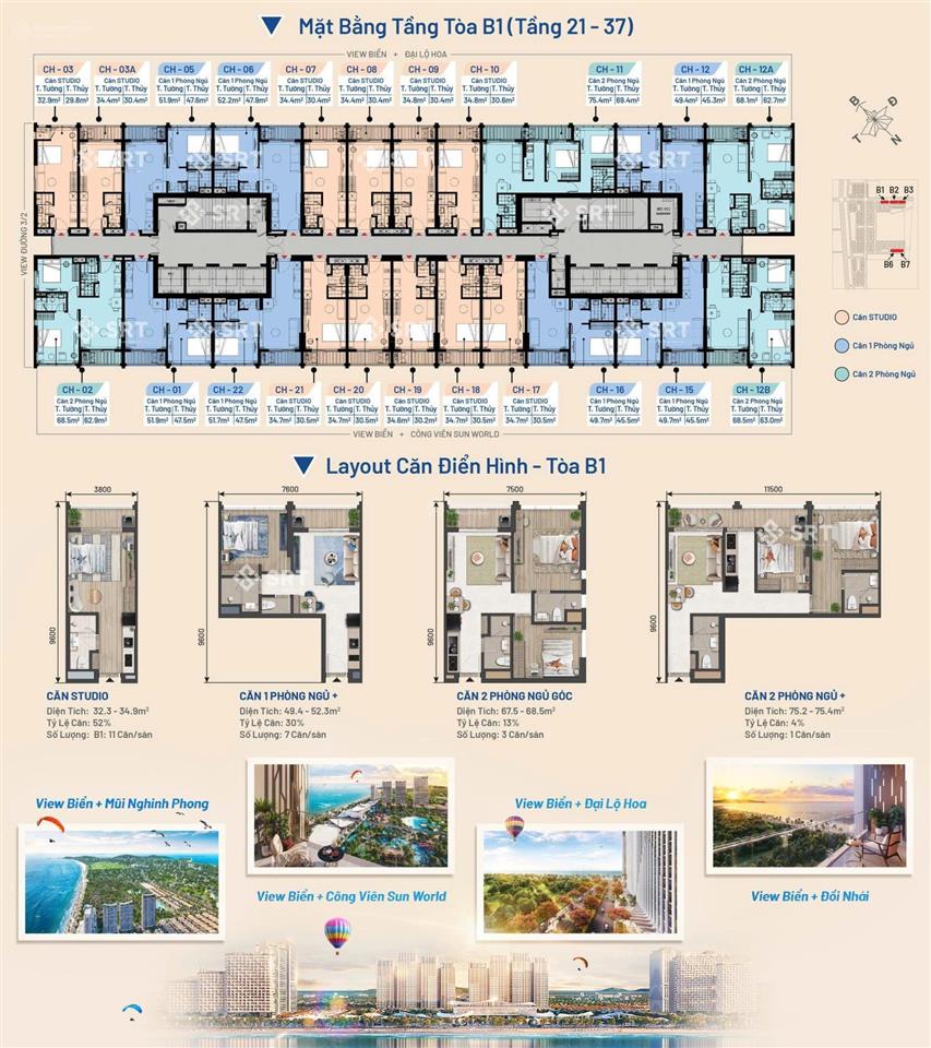 Hiếm!!căn hộ 1 phòng ngủ vị trí đẹp blanca city  cơ hội đầu tư sinh dòng tiền bền vững