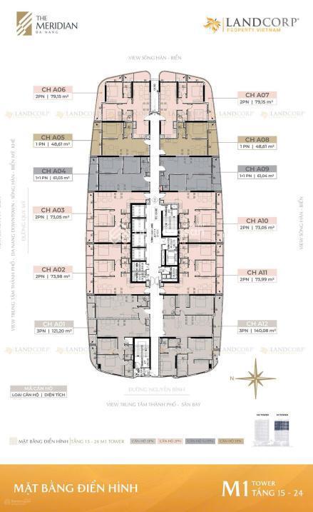 The meridian  căn hộ cao cấp bên sông hàn, liền kề điểm bắn pháo hoa diff & tháp 69 tầng sun group