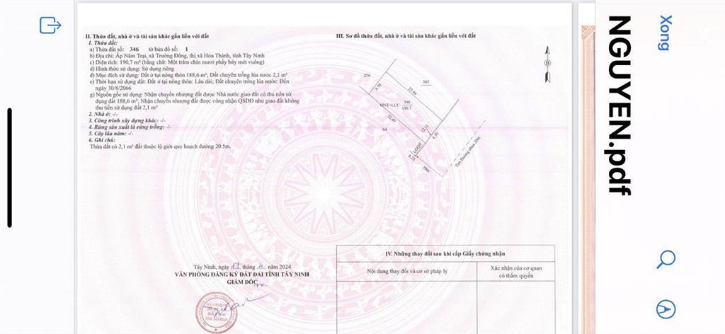 8.5 x 23m full thổ cư, đường nhựa qh 20m