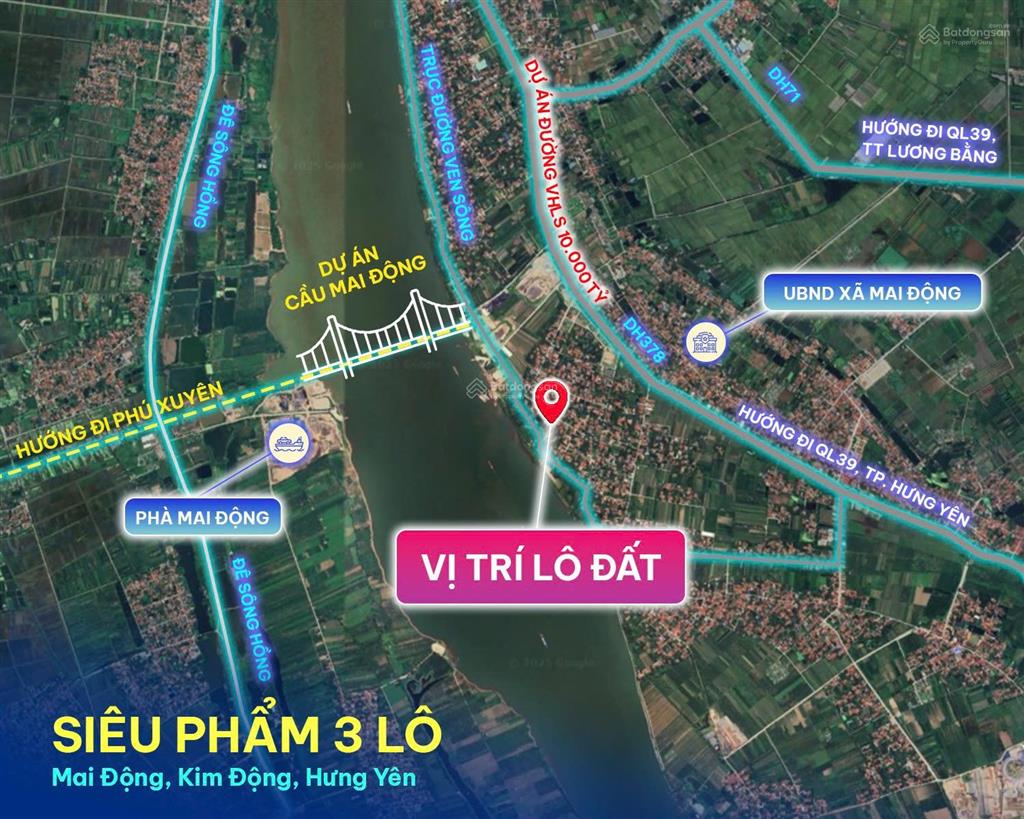 Chủ cần tiền gửi bán 3 lô đất đẹp tại mai động, kim động, hưng yên
