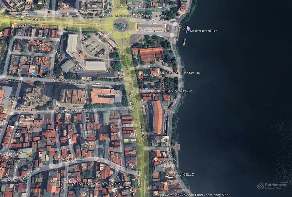 Chính chủ bán nhà phố đẹp lạc long quân  780m2 mặt tiền 17m, 3 ô tô tránh vị trí vàng tây hồ
