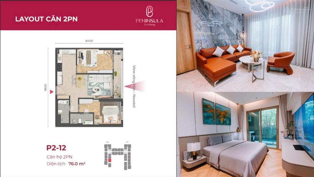 Cực hiếm căn hộ 2 pn view trực diện sông hàn đà nẵng giá tốt nhất thị trường