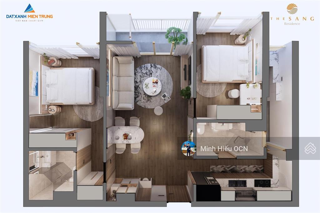 Cực hiếm! căn hộ 2 pn view trực diện biển mỹ khê  sẵn sàng bàn giao năm 2026 giá thương lượng
