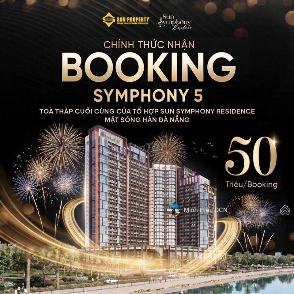 Căn hộ sun symphony residence 5 (s5) giỏ ưu đãi đặc biệt ck 22% booking chỉ từ 50tr view pháo hoa