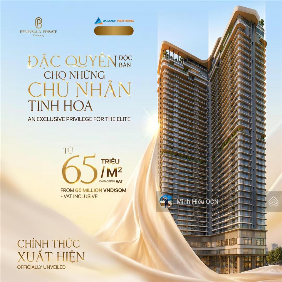 Peninsula private  biểu tượng sống thượng lưu tâm điểm quận hải châu  tầm view vĩnh viễn
