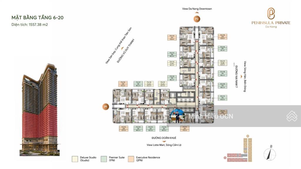 Sở hữu căn hộ 2pn peninsula private  view sông hàn  ngắm pháo hoa quốc tế diff từ ban công nhà