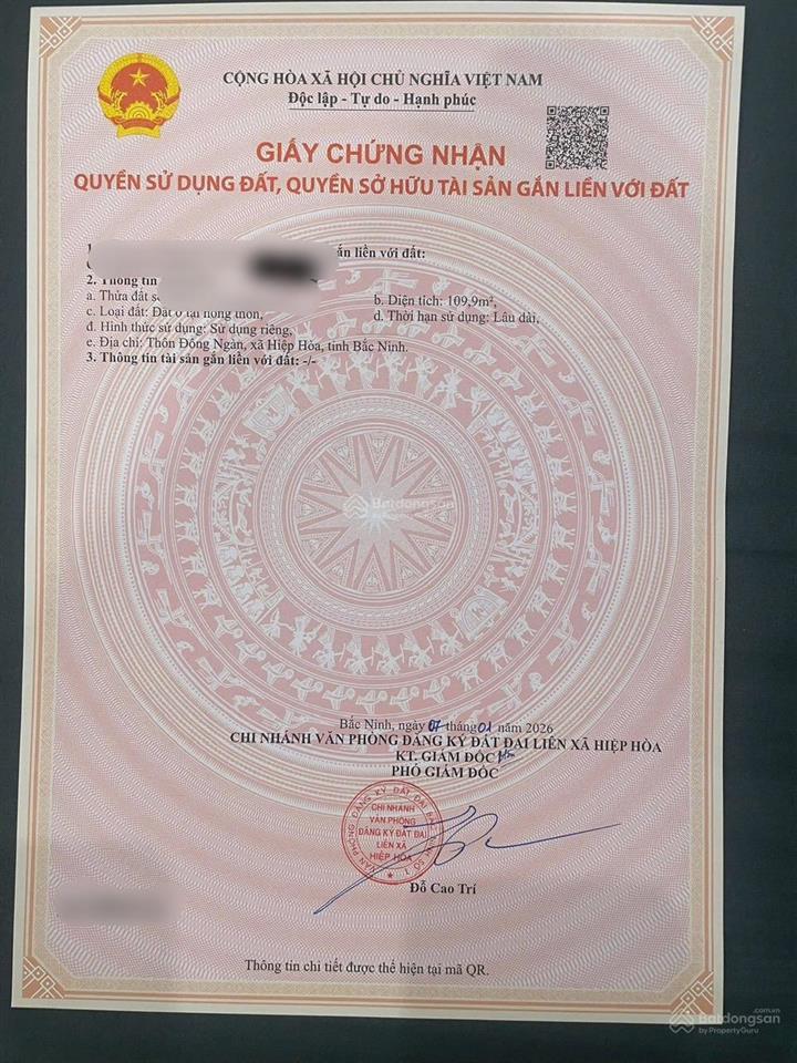 Chính chủ cần tiền ra nước ngoài bán gấp 2 mảnh đất tổng 250m2 đông ngàn, hiệp hoà, bắc giang