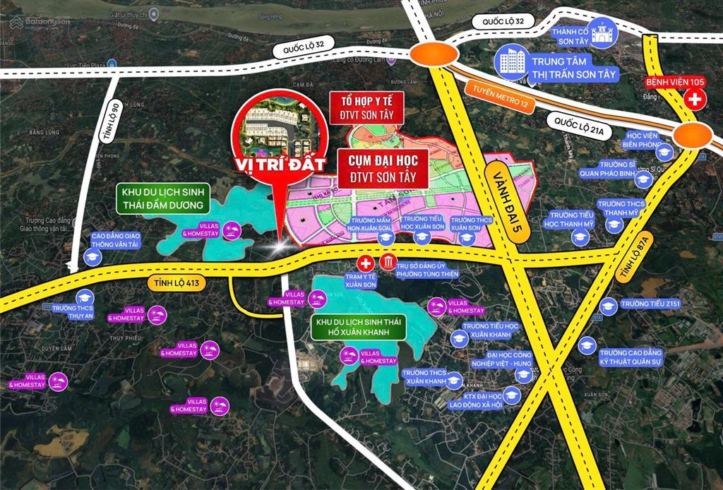 Bán gấp đất sơn tây hơn 1 tỷ diện tích 100m2 full thổ cư sẵn sổ