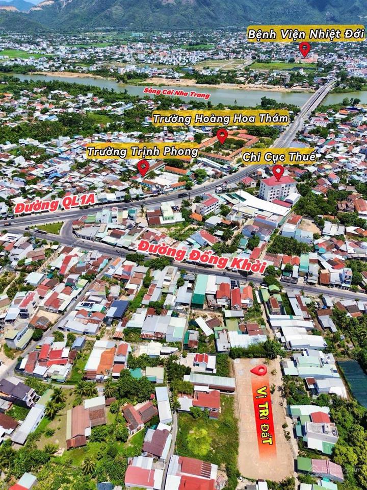 Vị trí cực đẹp, đất đồng khởi, diên khánh, đường ô tô, gần ql1a trường trịnh phong, 1,25 tỷ