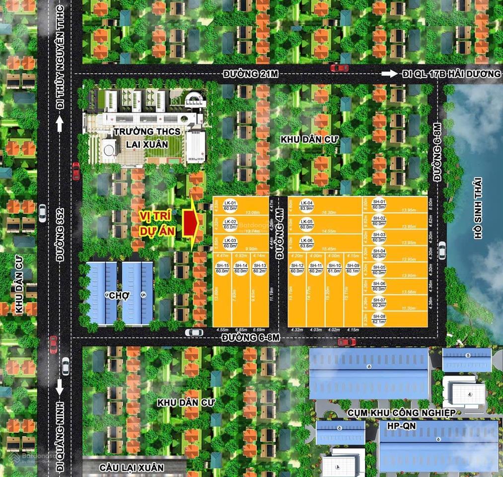 Siêu phẩm 21 lô tại dương xuân  thuỷ nguyên ,đường rộng 5m 2 otoo tránh nhau .giá 4xx7xx