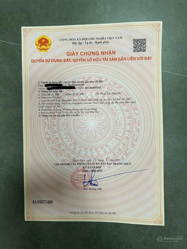 Cơ hội đầu tư đất nền mặt đường nhựa tl 317b sát dự án khu du lịch sinh thái hồ phượng mao
