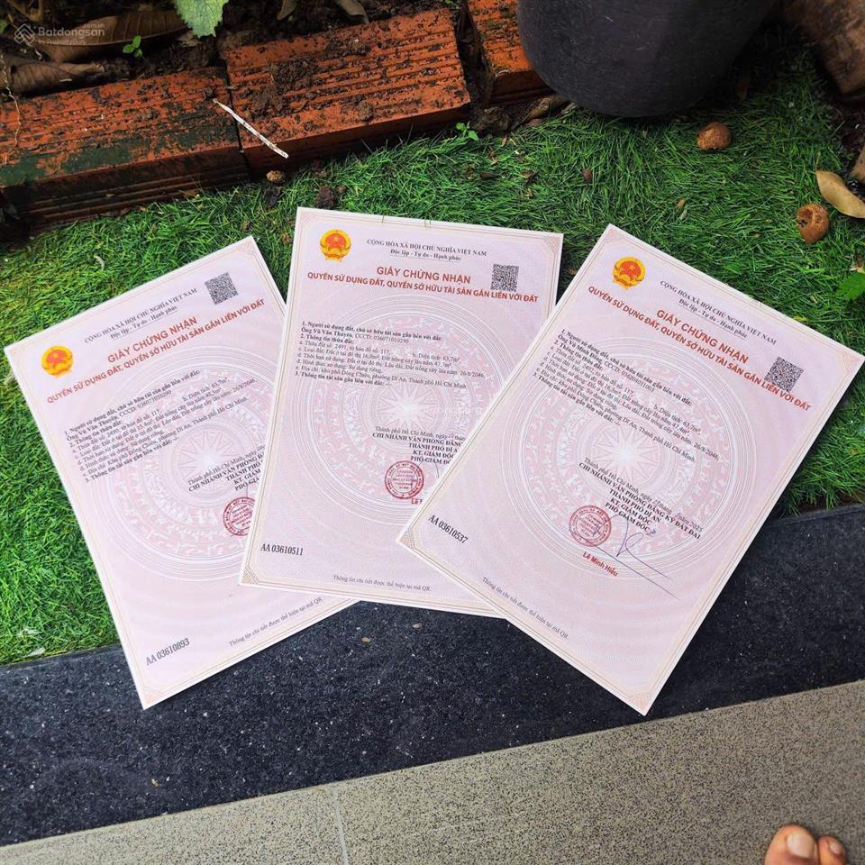 Chủ ngộp bán gấp đất đường ga,dĩ an 65m² full thổ cư, gần vincom  chợ dĩ an  giá chỉ 3.55 tỷ