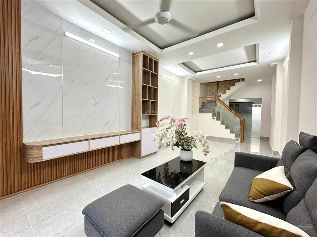 Bán căn nhà mới, full nội thất, 69m2, 3 pn, nở hậu, nguyễn văn đậu