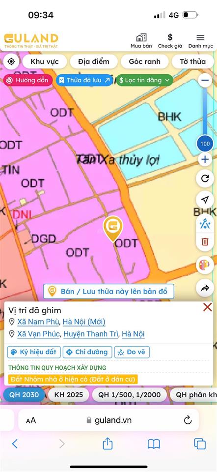 Bán đất tại xã vạn phúc, huyện thanh trì, hà nội, 5,x tỷ, 100m2 đẹp, nhiều tiện ích