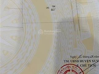 Bán đất tại đường 328, xã bàu lâm, 650 triệu, 280 m2