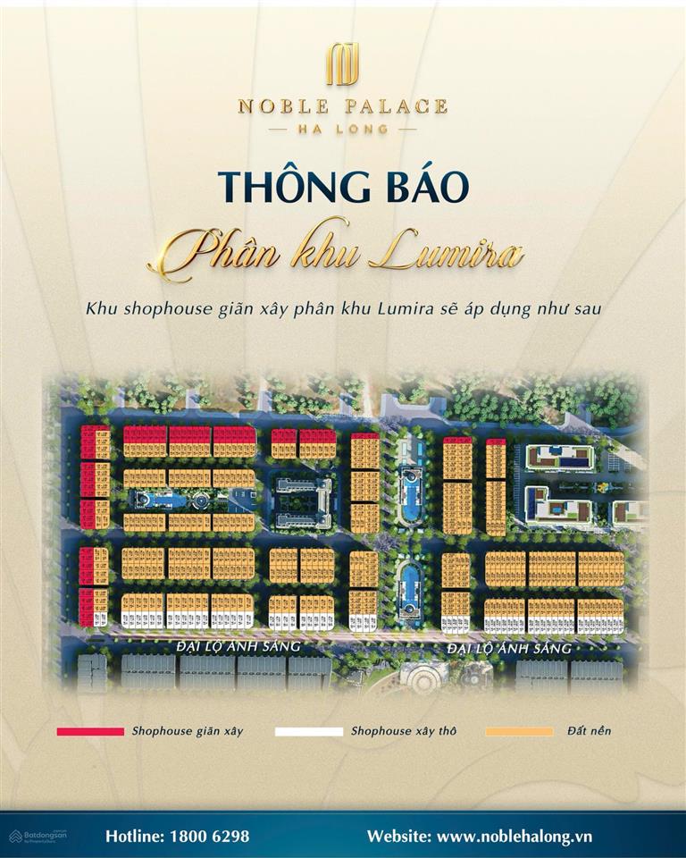 Bán đất nền kđt ngành than noble palace hạ long  sổ đỏ sẵn  diện tích 80m2  giá 35 tr/m2
