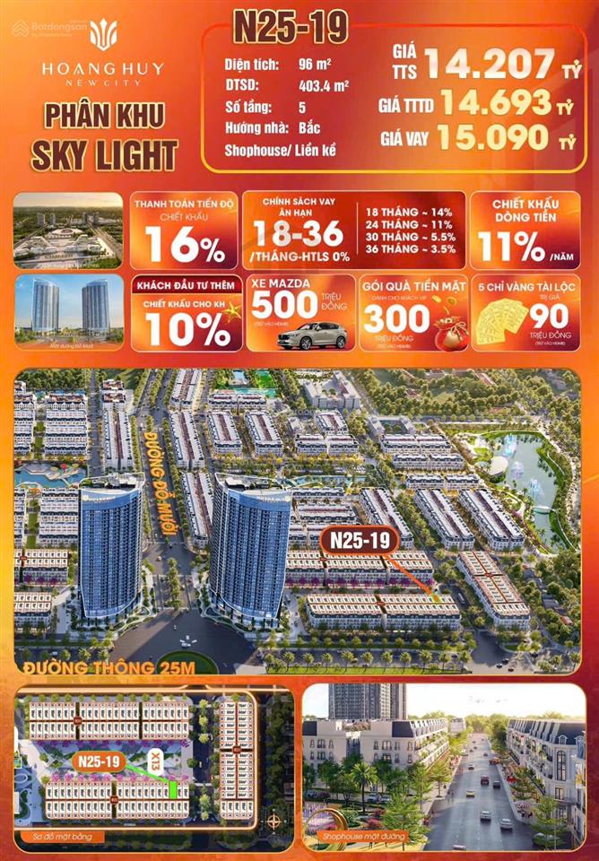 Căn đẹp nhất skylight view công viên lớn nhất phân khu đã lộ diện! n2519 | 96m | 5 tầng