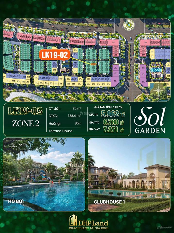 Giá này chắc chỉ có tại sol garden nam long! liền kề áp xẻ khe chỉ 5,9 tỷ diện tích 9