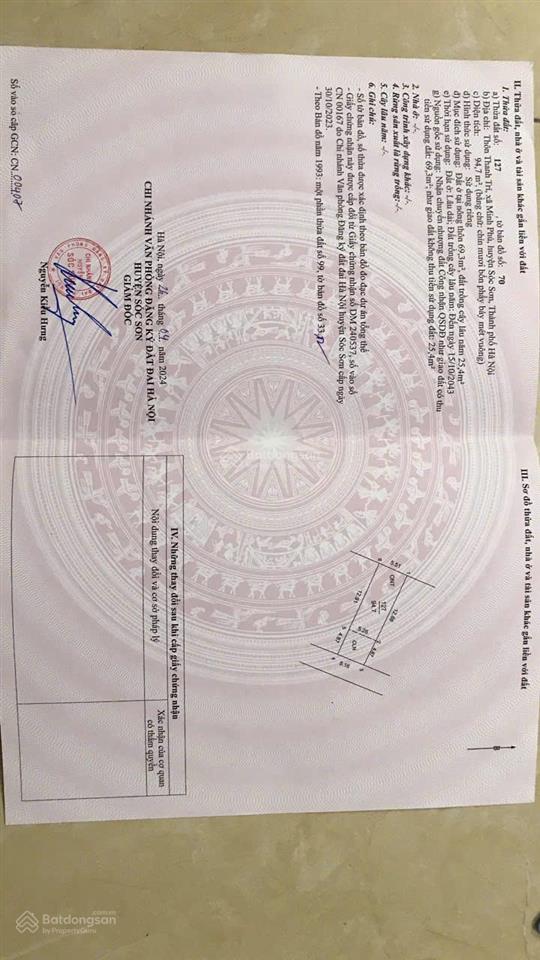 ...sos... chính chủ bán lô đất 94.7 m2 sau chợ thanh trí, minh phú, sóc sơn (băng 2 chợ thanh trí)