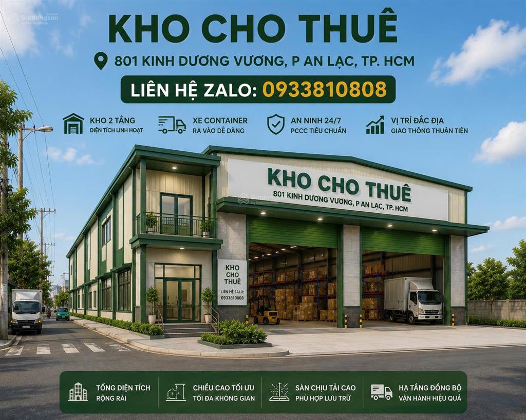  bán hoặc cho thuê kho mặt tiền góc 2 mặt tiền