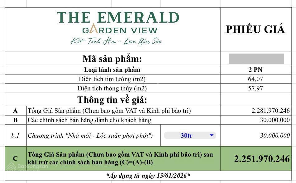 Bán căn hộ 2pn2wc giá 2tỷ250 tt trước 30%= 675tr sau đó mỗi tháng tt 9 triệu/tháng tới khi nhận nhà