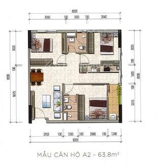 2 tỷ hơn 1 căn hộ 63m2 đi làm đến cầu giấy chỉ 10 phút ngay gần cầu thăng long, hn