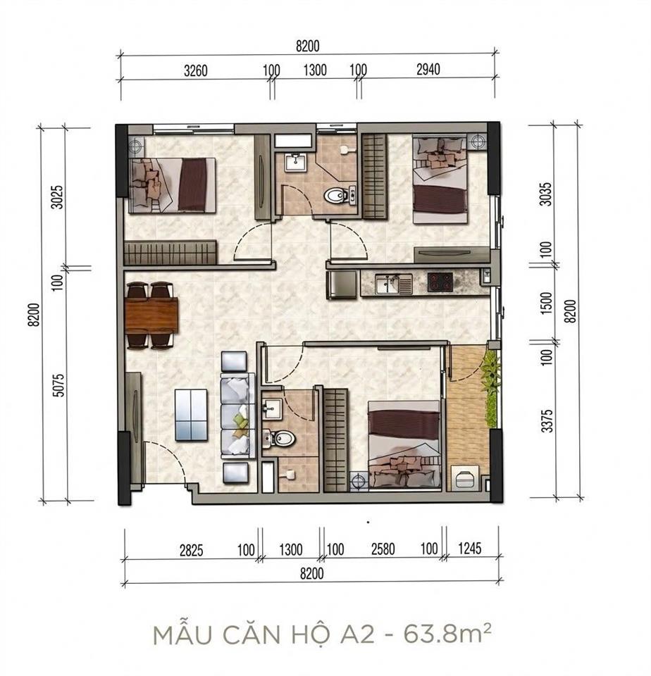 Chỉ từ 46tr/m2 căn hộ 63m² đi làm đến cầu giấy chỉ 10 phút ngay gần cầu thăng long, hn