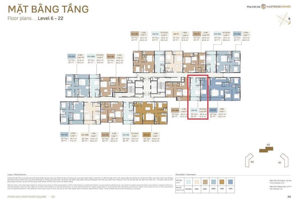 Cắt lỗ studio cực hiếm, view, tầng, hướng, trục căn đẹp nhất masteri trinity square