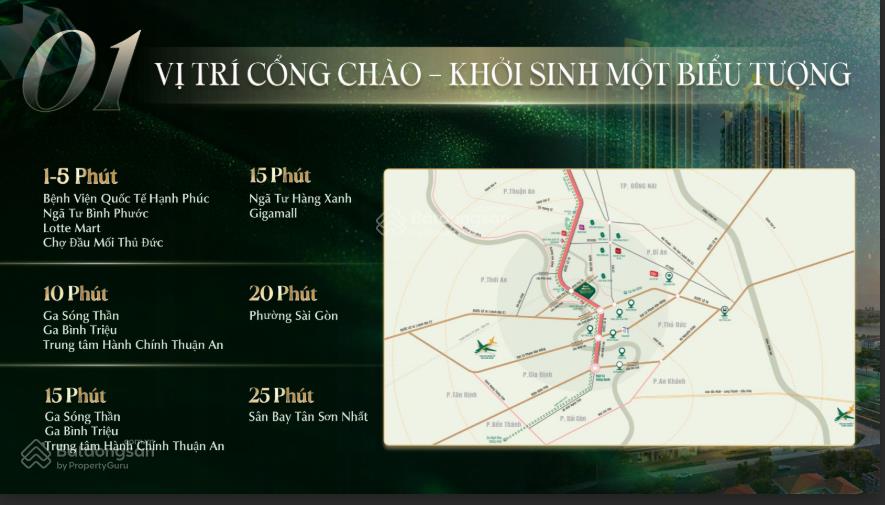 Căn hộ góc hai mặt tiền ql13 và vp10 tứ diện view sông giá từ 2,8 tỷ tt 50% nhận nhà ngay
