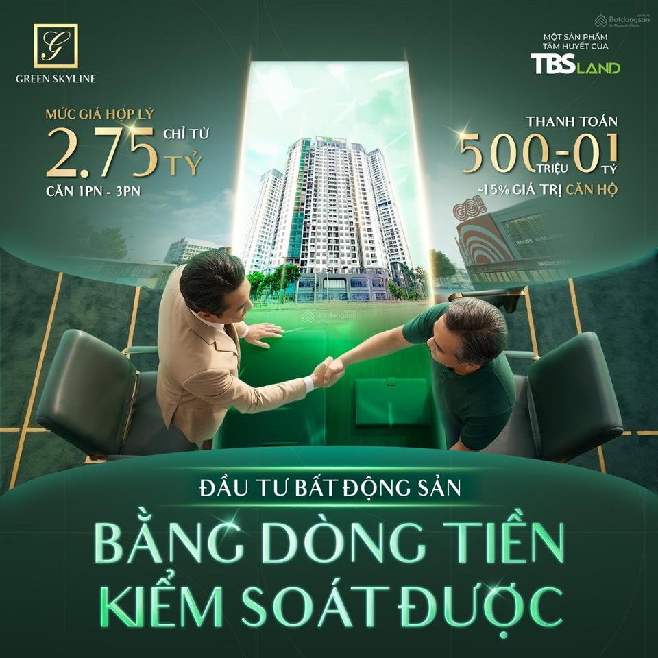 Green skyline căn hộ chỉ từ 2 tỷ 4 giữ chỗ nhận ck 100tr thanh toán chỉ 240tr sở hữu ngay.