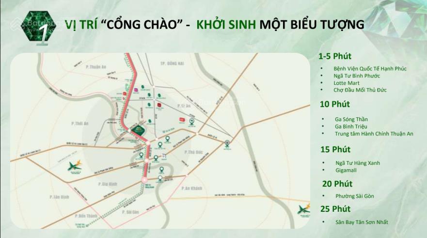 Thanh toán 30% nhận nhà mặt tiền ql13 liền kề bình triệu, mỗi tháng tt 0,5%. emerald boulevard