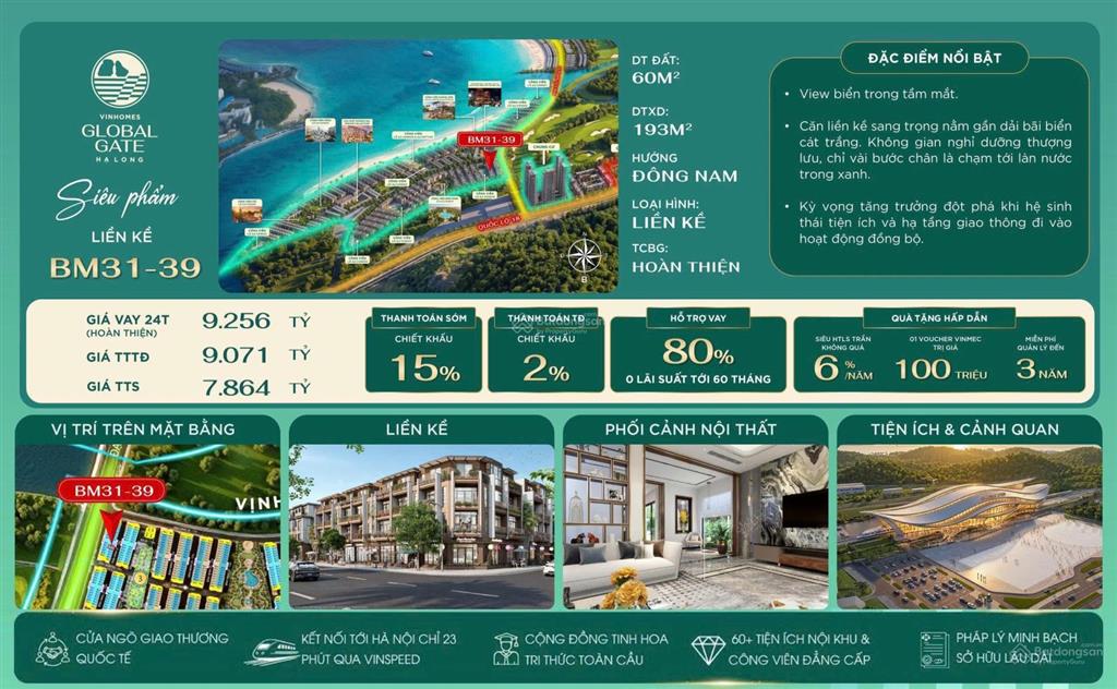 Siêu phẩm view biển hiếm có bm31  39 | chỉ 7,864 tỷ sở hữu nhà phố vinhomes
