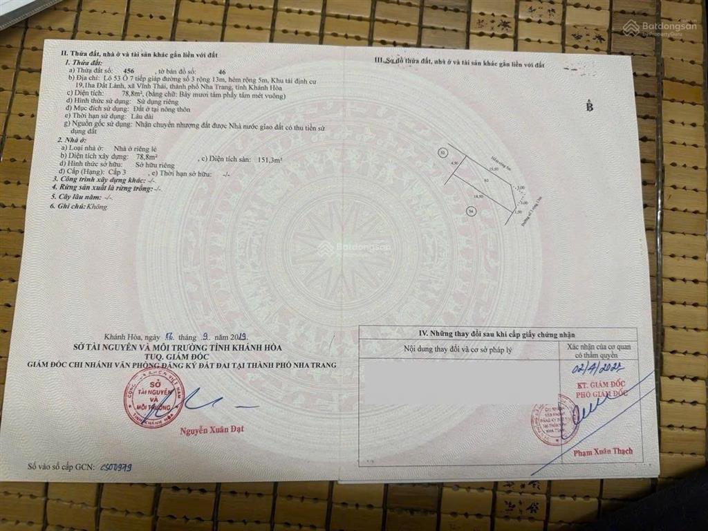 Bán nhà lô góc. hàng hiếm, hướng đông nam (sinh khí), sạch đẹp, phường nam nha trang