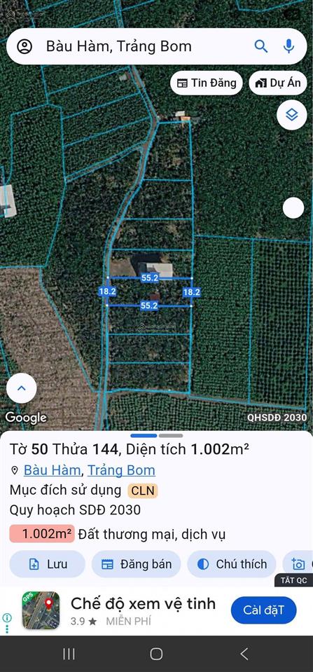 960 triệu sở hữu 1000m đất trồng cây gần hồ trị an đồng nai, quy hoặch du lịch tmdv