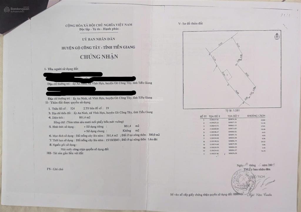 Bán đất cạnh trường tiểu học nguyễn thị tốt, tổng diện tích 5796m2, có 300m2 thổ cư.