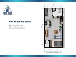 Căn hộ 39m2 full nội thất 933 triệu vnd