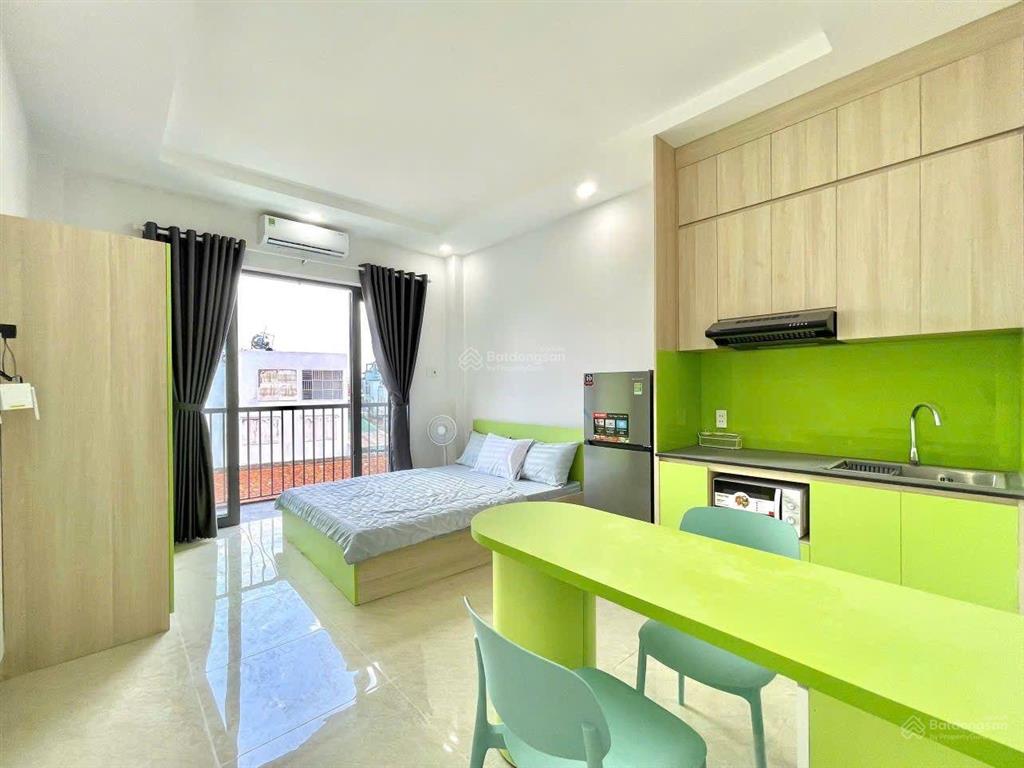 Cho thuê căn hộ 40m2 full nội thất, ban công rộng tại chu văn an, bình thạnh, gần chợ bà chiểu