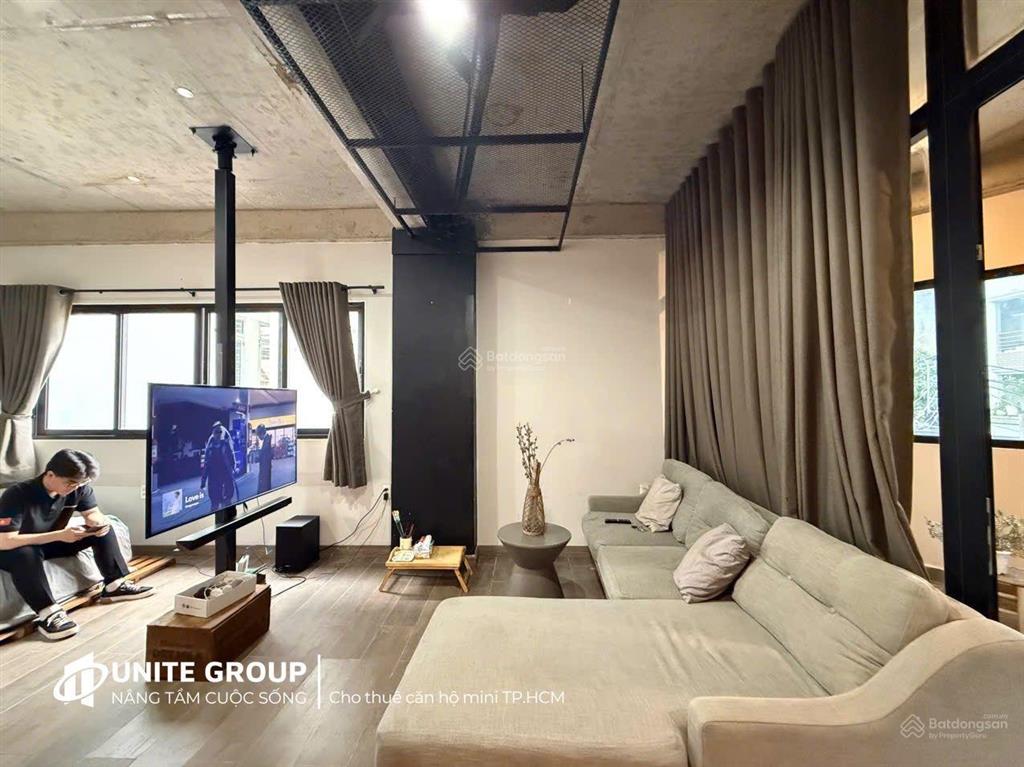 Cho thuê căn hộ 45m2 đầy đủ tiện nghi nội thất xịn tại nơ trang long, gần đh văn lang