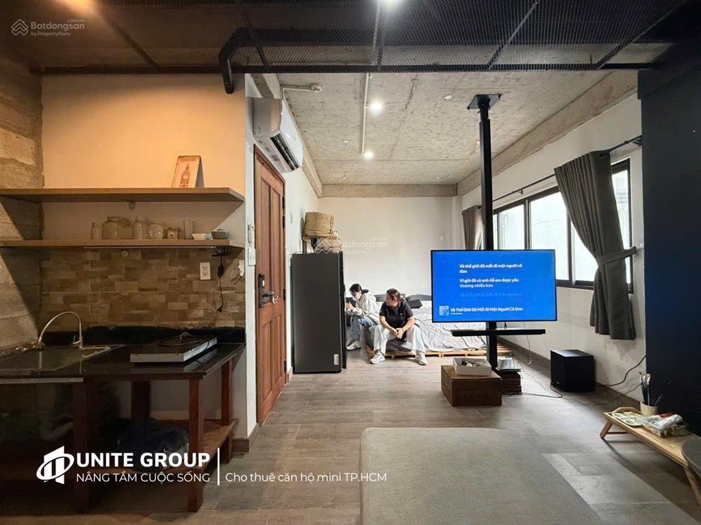 Cho thuê căn hộ 45m2 đầy đủ tiện nghi nội thất xịn tại nơ trang long, gần đh văn lang